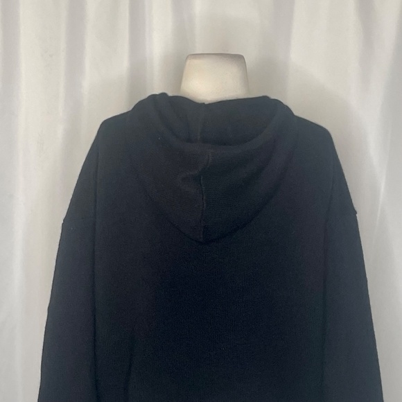 NAKEDCASHMERE Rhea Black Cashmere Hooded Pullover Knitwear Naked Knit Small - Picture 9 of 13